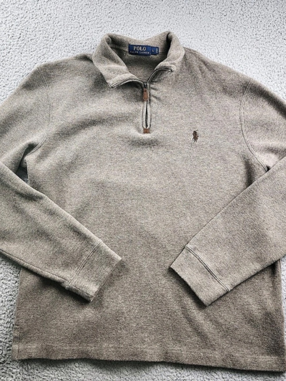 Polo Ralph Lauren Quarter-Zip Pullover Cotton Pullover Large